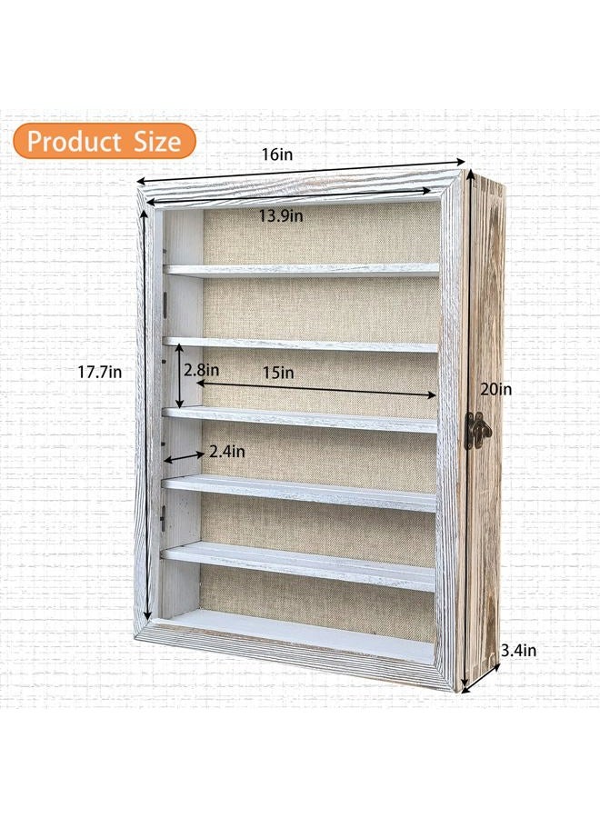 Houstimi White Shadow Box Frame 16x20 Shadow Box with Shelves 2.6" Interior Depth Memorial Shadow Box Display Case with Linen Back for Handicrafts,Picture Frames,Medals,Coins,Pins Collection and More - Image 4
