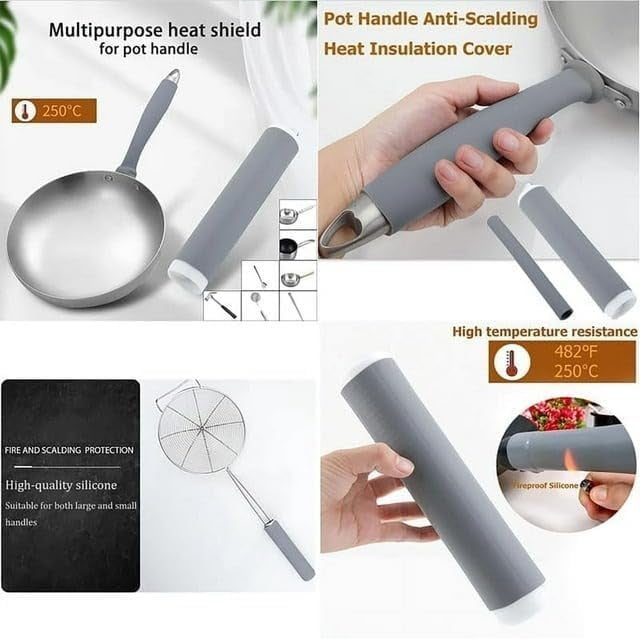 Pritama PRITAMA Pot Handle Heat Insulation Silicon Cover, Silicone Thermal Insulation Handle Cover, Silicone Pot Handle Cover, Cast Iron Handle Cover, Pan Handle Sleeve (Pack of 1)  - Image 5