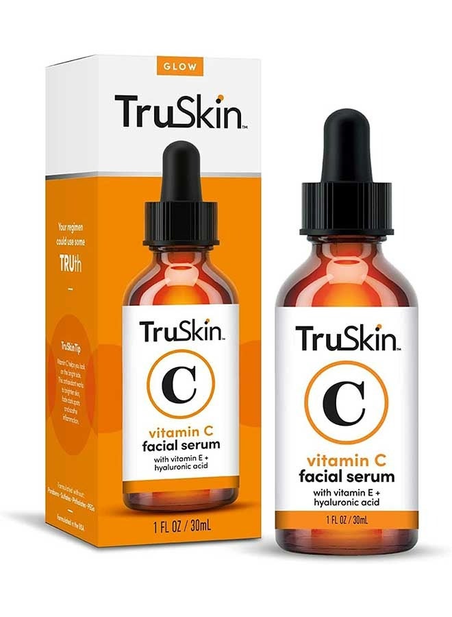 TruSkin Vitamin C Facial Serum Original Liquid,Delicate And Moisturizing,Vitamin C supplemental Nutrition,Skin Brightening Essence For Dark Spots,Dark Skin,Neck Lines And Skin Absorption - Image 1
