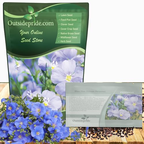 Outsidepride Blue Flax Seeds - 5000 Pcs Perennial Flower Seeds for Planting, Self-Seeding, Drought-Tolerant w/Compact Growth, Ideal for Small Gardens, Meadows, Borders, or Mass Plantings - Image 1