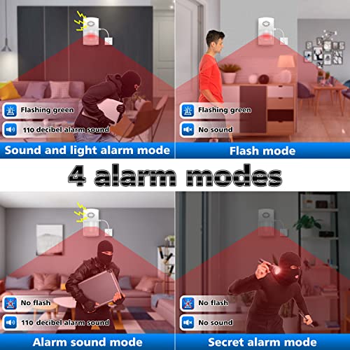 SENCKIT Smart Motion Sensor, WiFi Wireless Security Alarm, Home Security PIR Motion Detector with Free App Alerts, 110dB Sounder, 4 Alarm Modes, Compatible with Alexa, Siri - Image 3