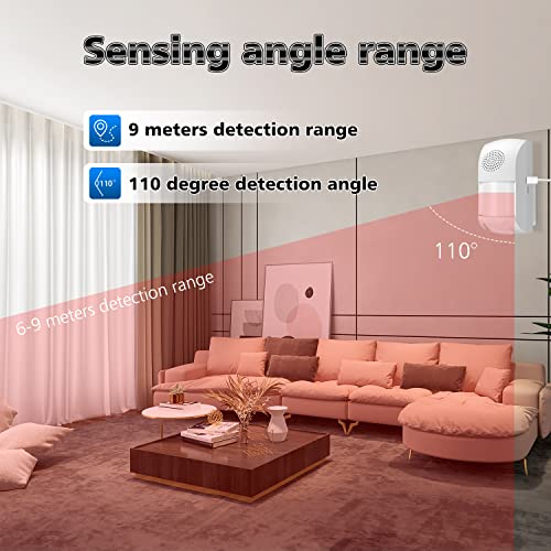 SENCKIT Smart Motion Sensor, WiFi Wireless Security Alarm, Home Security PIR Motion Detector with Free App Alerts, 110dB Sounder, 4 Alarm Modes, Compatible with Alexa, Siri - Image 5