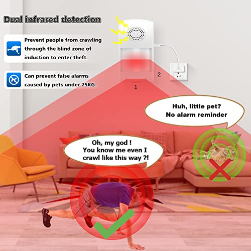 SENCKIT Smart Motion Sensor, WiFi Wireless Security Alarm, Home Security PIR Motion Detector with Free App Alerts, 110dB Sounder, 4 Alarm Modes, Compatible with Alexa, Siri - Image 4