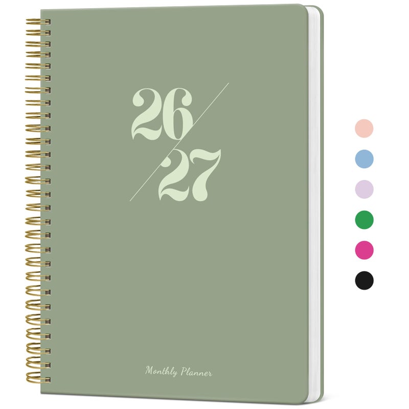 Taja Monthly Planner 2026-2027, 2 Year Months Calendar Planner 2026-2027, Runs from January 2026 - Decembe 2027, 7" x 10", 24 Months, Perfect for School Office Home Planning - Green - Image 1