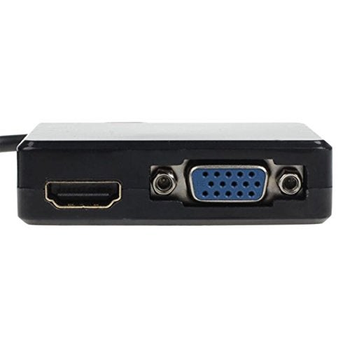 JSER HDMI to VGA & HDMI Female Splitter with Audio Video Cable Converter Adapter for HDTV PC Monitor - Image 4