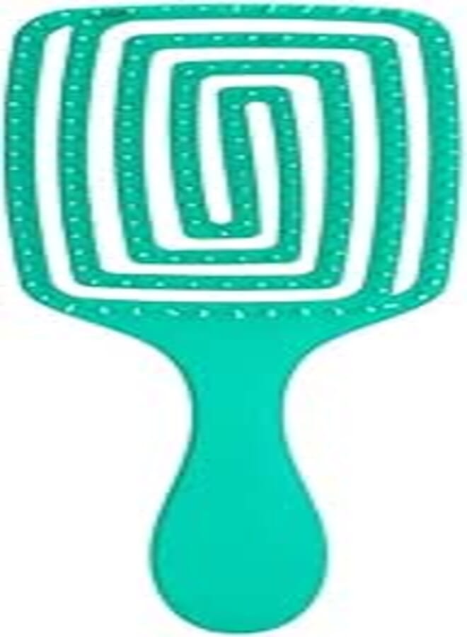 Flexible Paddle Head Scalp Care Hair Brush, for Long Hair and All Hair Types, Wet and Dry Hair, Detangling and Scalp Massage (Turquoise)