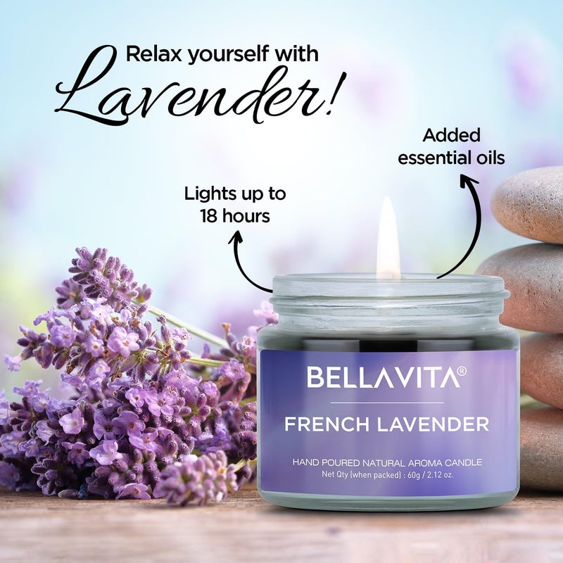 Bella Vita Organic Fall Decor Candles Set | Turkish Vanilla, French Lavender, Indian Cinnamon & California Rose | Wax Melts | Long Lasting, Home Decor, Wax Warmer | Candle Set (Set of 4) - Image 3