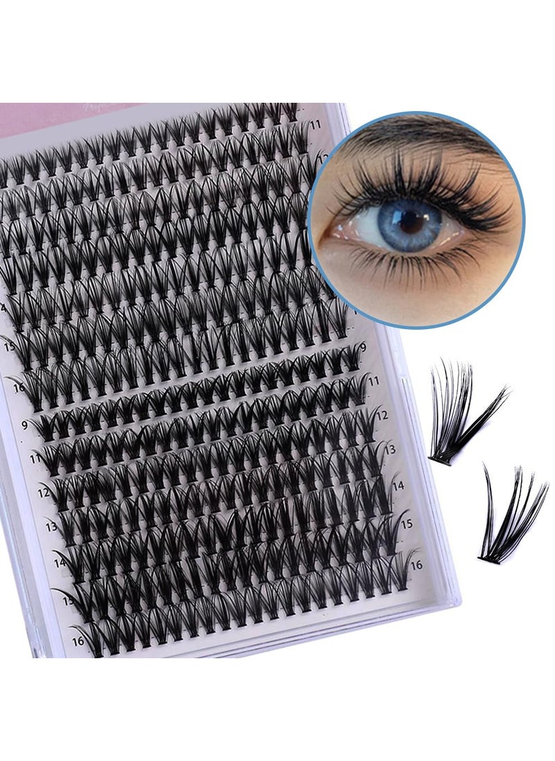 NuAngela NuAngela Lash Clusters 30+40D D Curl DIY Lash Extensions 280PCS 8-16MM Individual Lashes Cluster Lashes Natural Eyelash Extensions Indicidual Eyelashes 