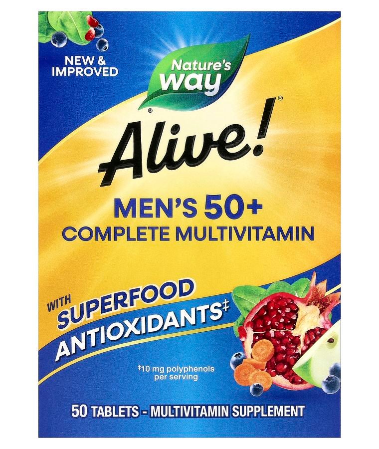 Alive!® Men's 50+ Complete Multivitamin 50 Tablets