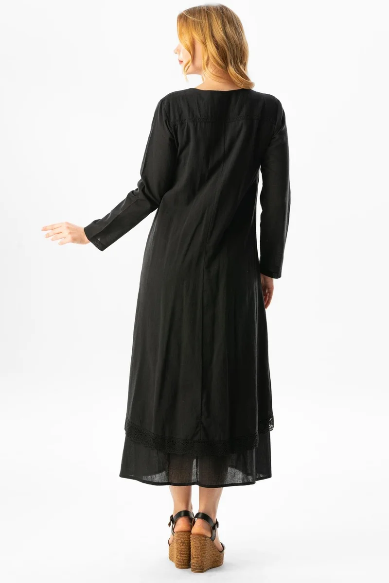 اليش شيل بيزي Lace Trimmed Dress