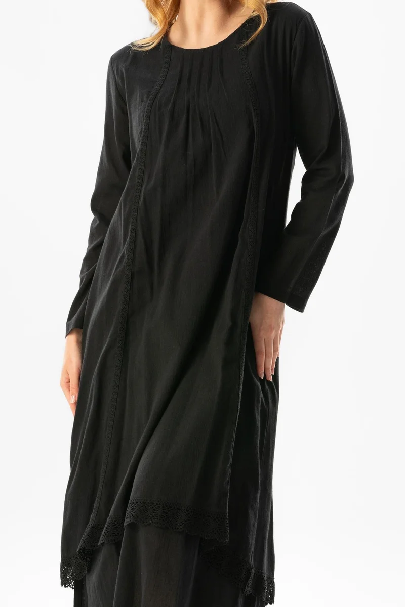 اليش شيل بيزي Lace Trimmed Dress