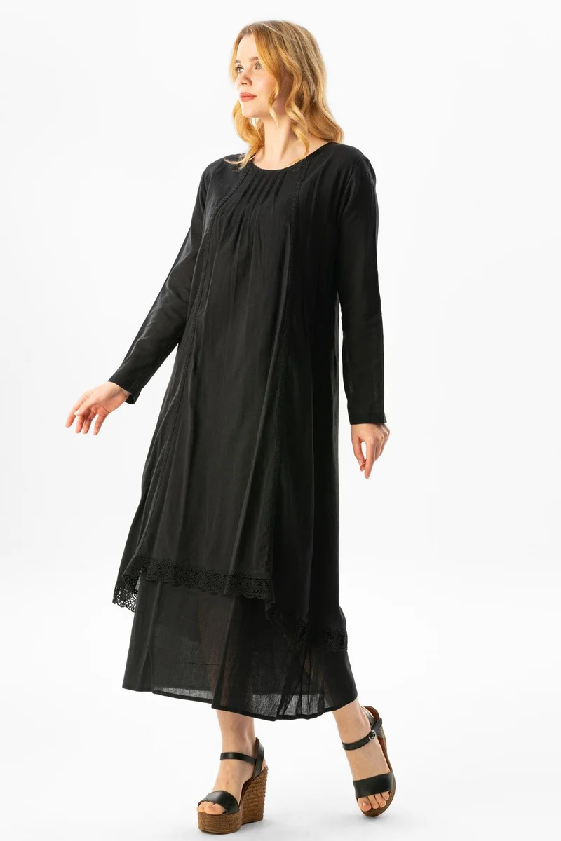 اليش شيل بيزي Lace Trimmed Dress