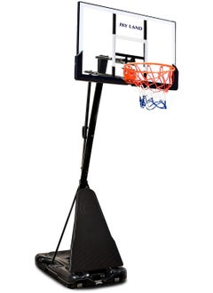 Sky Land Basketball Hoop Sports Pro Size for Adults with Wheels| Adjustable Height 8-10 ft | 50" Shatterproof Acrylic Backboard| Portable Shooting Hoop Basketball System for Indoor/Outdoor  - Image 1