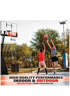 Sky Land Basketball Hoop Sports Pro Size for Adults with Wheels| Adjustable Height 8-10 ft | 50" Shatterproof Acrylic Backboard| Portable Shooting Hoop Basketball System for Indoor/Outdoor  - Image 5