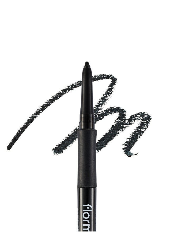 flormar Stylematic Eyeliner – S02 New Black – Twist-Up Waterproof Eye Pencil, High-Pigment Color, Smudge-Resistant, Quick-Setting, Long-Lasting Definition 02 New Black - Image 3