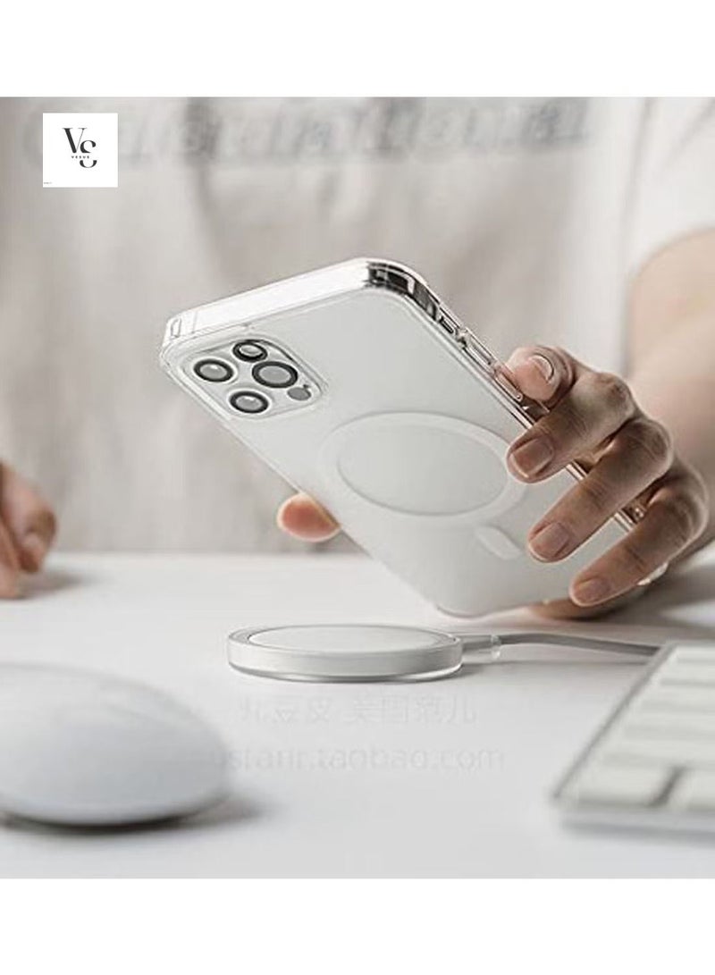 vesus Magnetic Clear Case for iPhone 13 Pro Max Case 6.7 Compatible with MagSafe Charger and Battery 