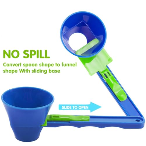 Supvox® 4Pcs Protein Powder Funnel Scoops - Measuring Funnel Spoon for Shaker Bottles, Gym & Travel - Spill-Proof Funnel Scoop for Whey, Creatine & Cediments - Image 3
