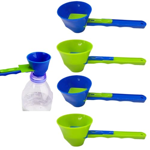 Supvox® 4Pcs Protein Powder Funnel Scoops - Measuring Funnel Spoon for Shaker Bottles, Gym & Travel - Spill-Proof Funnel Scoop for Whey, Creatine & Cediments - Image 1