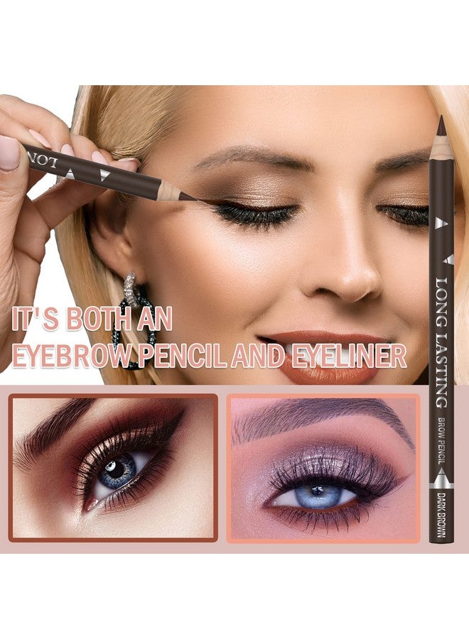 Kaiqikaixi 6Pcs Dark Brown Eyebrow Pencil Eyeliner Set Waterproof Eye Brow Pencil Easy To Coloromen Women Professional Eyebrow Pencil Smudge Proof Long Lasting Makeup Eye Liners - Image 4