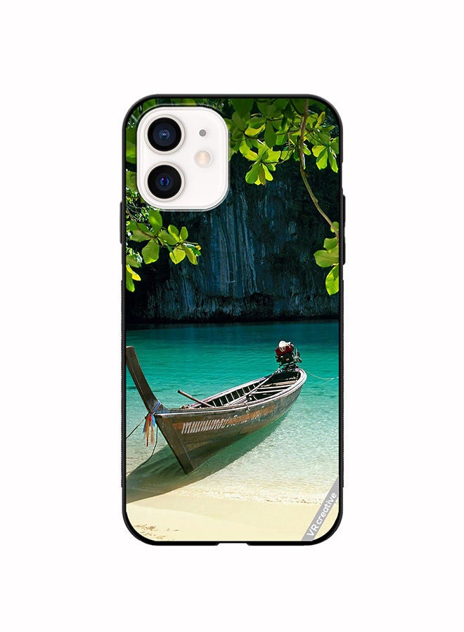 VR CREATIVE Protective Case Cover For Apple iPhone 12 mini Boat Lake Design Design Multicolour - Image 1