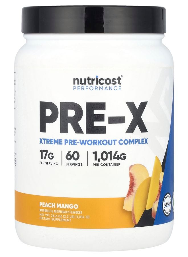 معقد ما قبل التمرين PREX Xtreme بنكهة الخوخ والمانجو 2.3 رطل (1014 جرام)