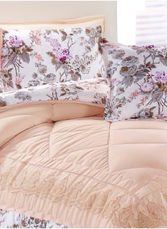 Moon 4 Pieces Single Size 160x210Cm Comforter Set Medium Filling Bedding Set for All Season Includes 1Comforter 1Bedsheet 1Pillow Shams and 1Cushion cases  - Image 5