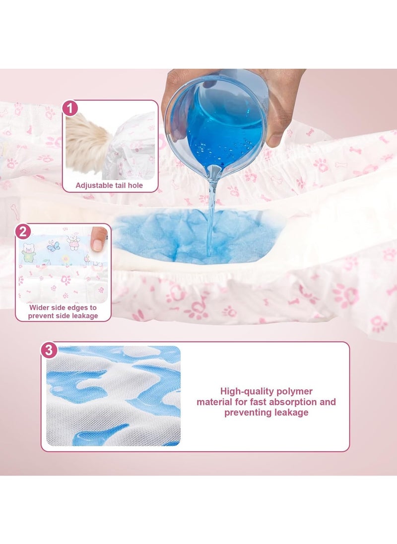 SKY-TOUCH Dog Nappies Female Pink 10 Pcs  - Image 4