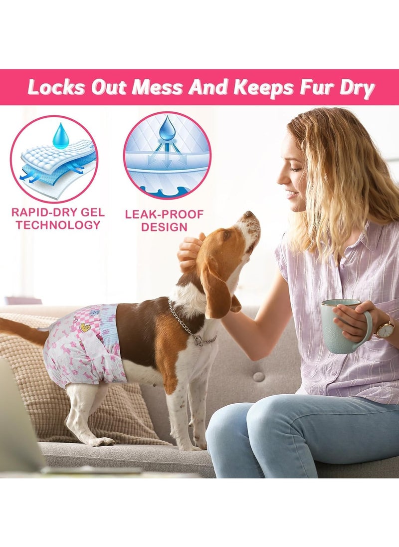 SKY-TOUCH Dog Nappies Female Pink 10 Pcs  - Image 5