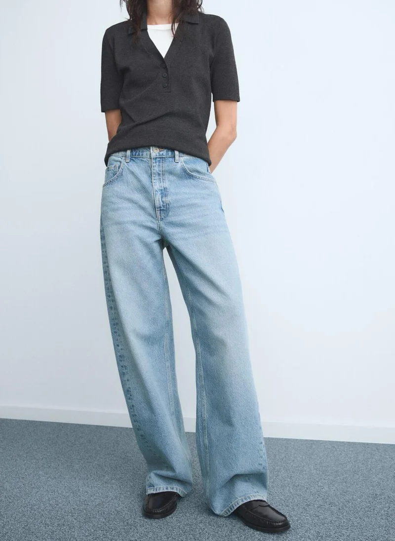 مانجو Mid-rise balloon jeans