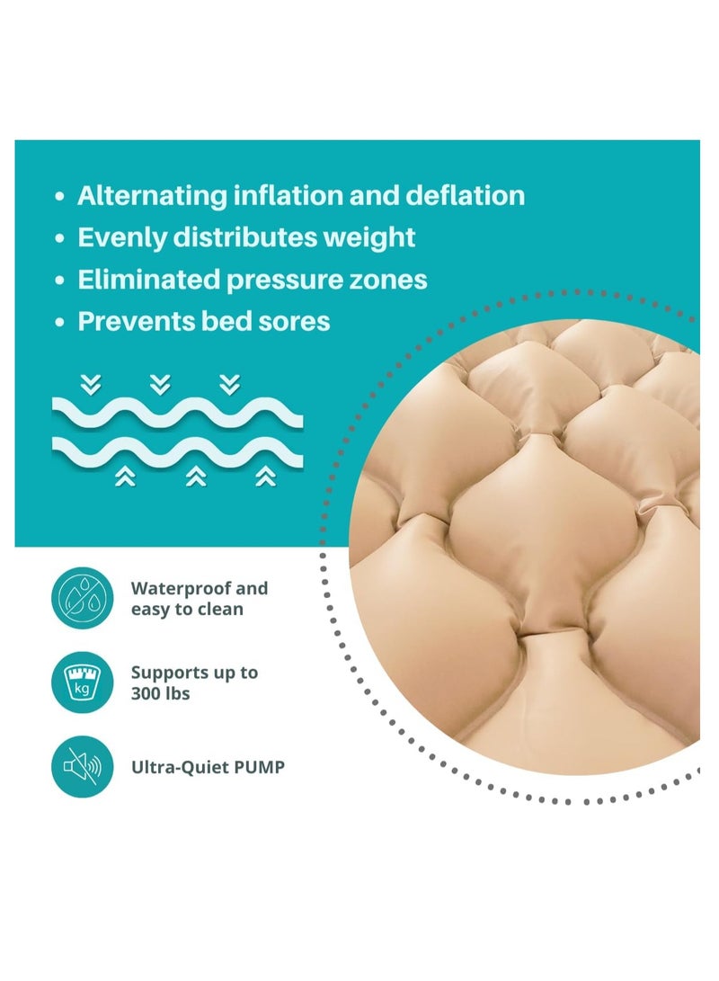 Generic Anti Decubitus Bubble Mattress with Air Pump for Prevention of Bed Sores Massager  - Image 2