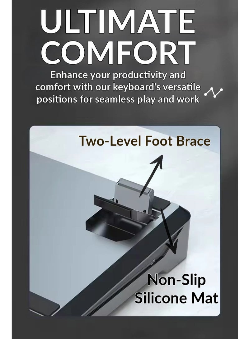 general Mechanical Gaming Keyboard, 68 Key, Red/Blue Switch, RGB Lights, Arabic, Wired USB Type C, waterproof, Anti-Dust, Royal Blue, Red Switch - Image 5