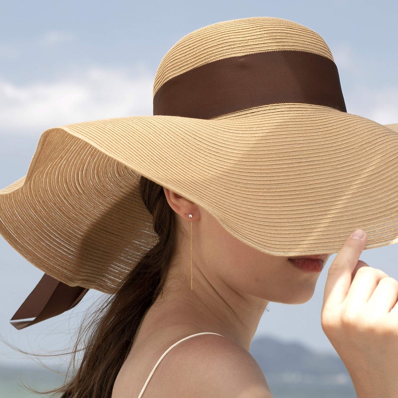 S.Leaf Cz Threader Earrings Sterling Silver Thread Earrings for Women 6cm - Image 2