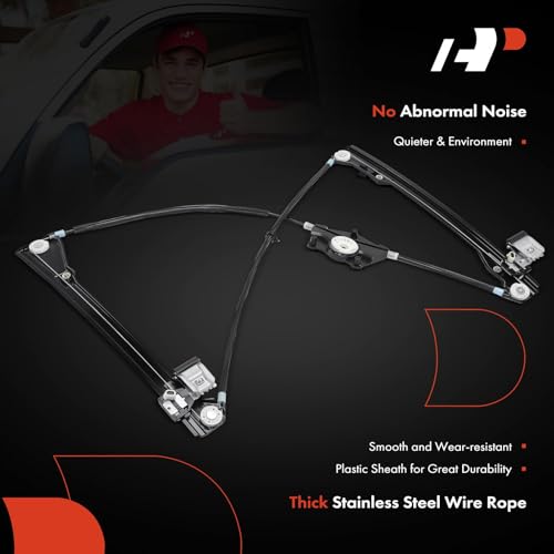 A-Premium Power Window Regulator Without Motor Compatible with Volkswagen Beetle 1998-2010 Front Right Passenger Side - Image 4