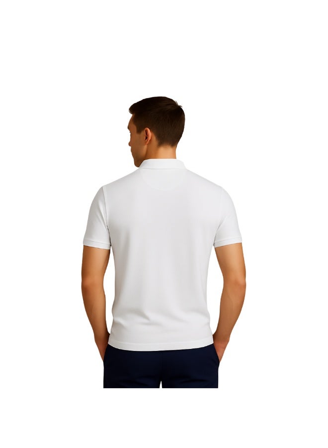 PRINTSHOP4ME Men's Regular-Fit Golf Polo T-shirt Pure Cotton Short Sleeve 220 GSM Basic Colors - Image 2