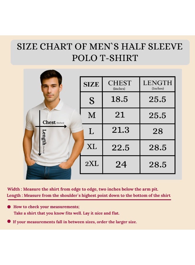 PRINTSHOP4ME Men's Regular-Fit Golf Polo T-shirt Pure Cotton Short Sleeve 220 GSM Basic Colors - Image 5