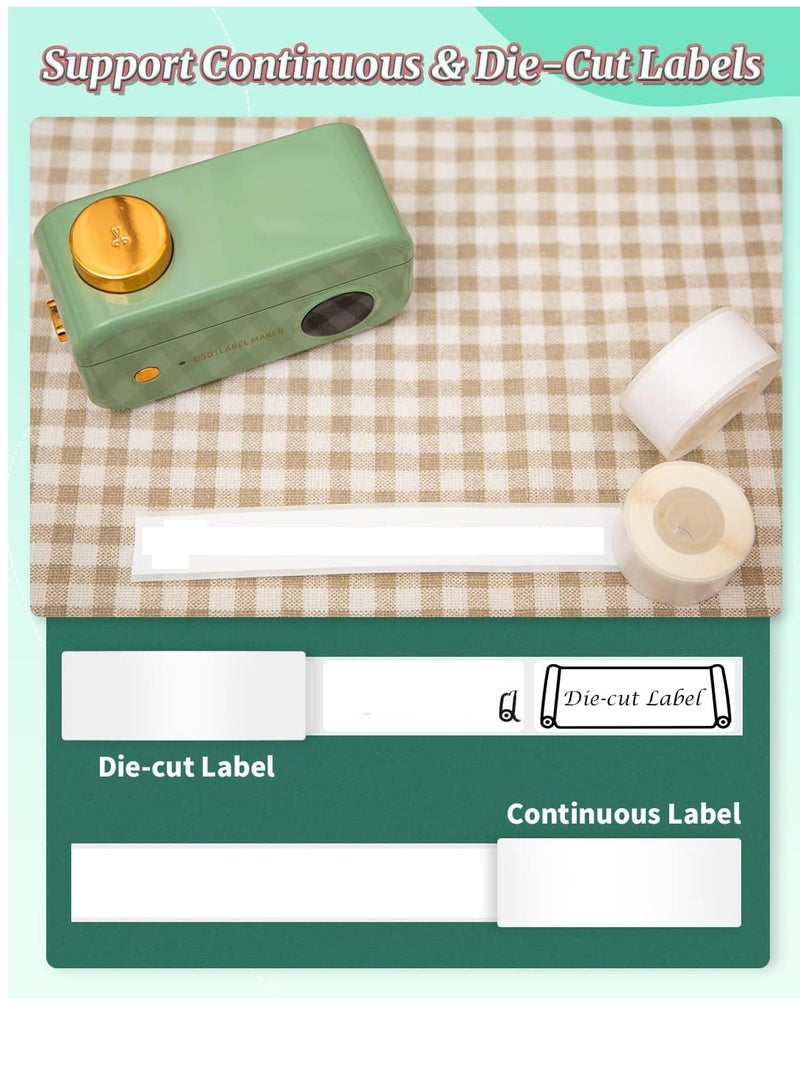 آلة طباعة الملصقات الكبيرة مع شريط D50 لأشرطة 3/5" إلى 9/10"، آلة ملصقات حرارية محمولة، طابعة ملصقات بلوتوث للعناوين والتخزين والمكتب، تدعم الهواتف والأجهزة اللوحية. - Image 2