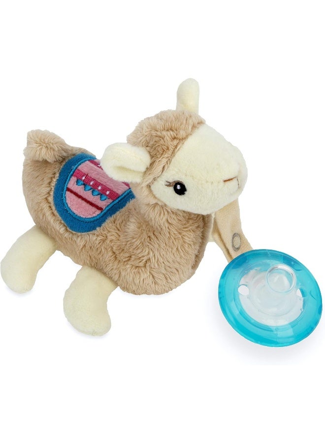 Nuby Soft Plush Pacifinder with Detachable Silicone Pacifier: 0-6 Months, Llama, Natural Cherry Shape, Multi, one Size - Image 2
