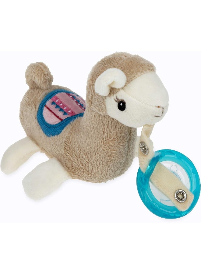 Nuby Soft Plush Pacifinder with Detachable Silicone Pacifier: 0-6 Months, Llama, Natural Cherry Shape, Multi, one Size - Image 5
