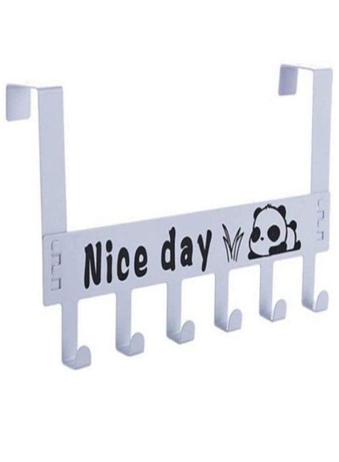 ATCAN Over The Door Hooks Door Hanger 2 Packs Over Door Hooks, 6 Hooks Sturdy Metal Over Door Hooks for Hanging Clothes Coats, Hats, Robes, Towels (2 pcs White) - Image 4