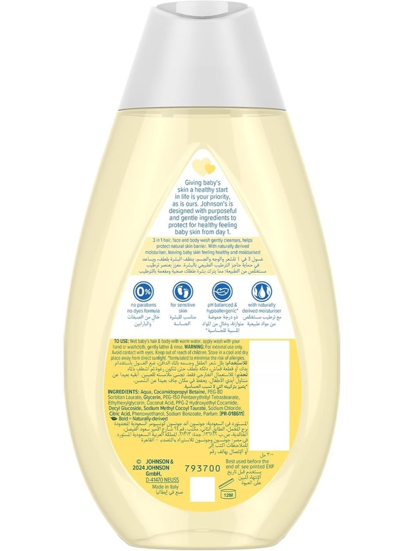 Johnson's Top To Toe Wash 3 In 1 Hair Face & Body Wash 300 ML - Image 2