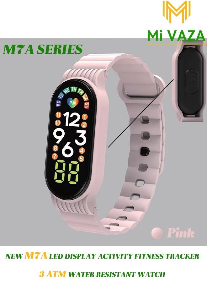 Mi VAZA New M7a LED Display Activity Fitness Tracker-Digital Electronic-3 Atm Water Resistant Watch-Outdoor Waterproof Watch For Kids 