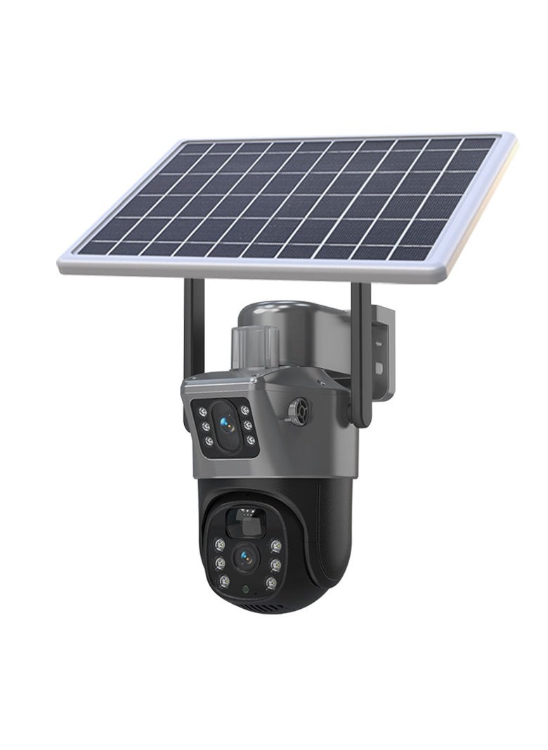 LS Vision Dual Screen Solar Cell Phone 4G Surveillance Camera Solarcctv Night Vision Full Color HD WIFI  - Image 1
