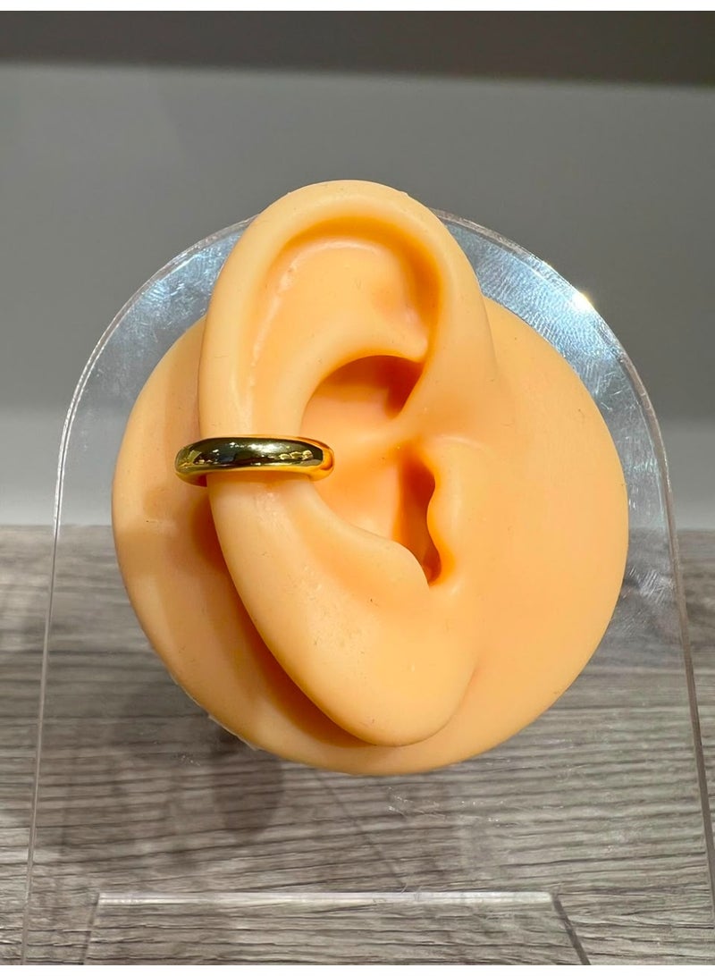 Gold-Plated Minimalist Polished Ear Cuff