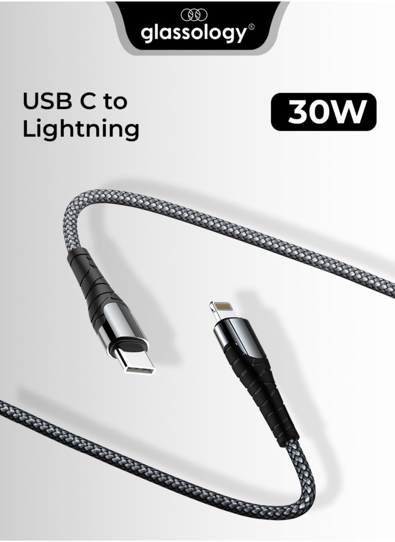 glassology - 2 Meter USB-C to Lightning Cable [MFi Certified] for Fast Charging Power Delivery PD 30W – Compatible with iPhone 8–16 Series - Image 1