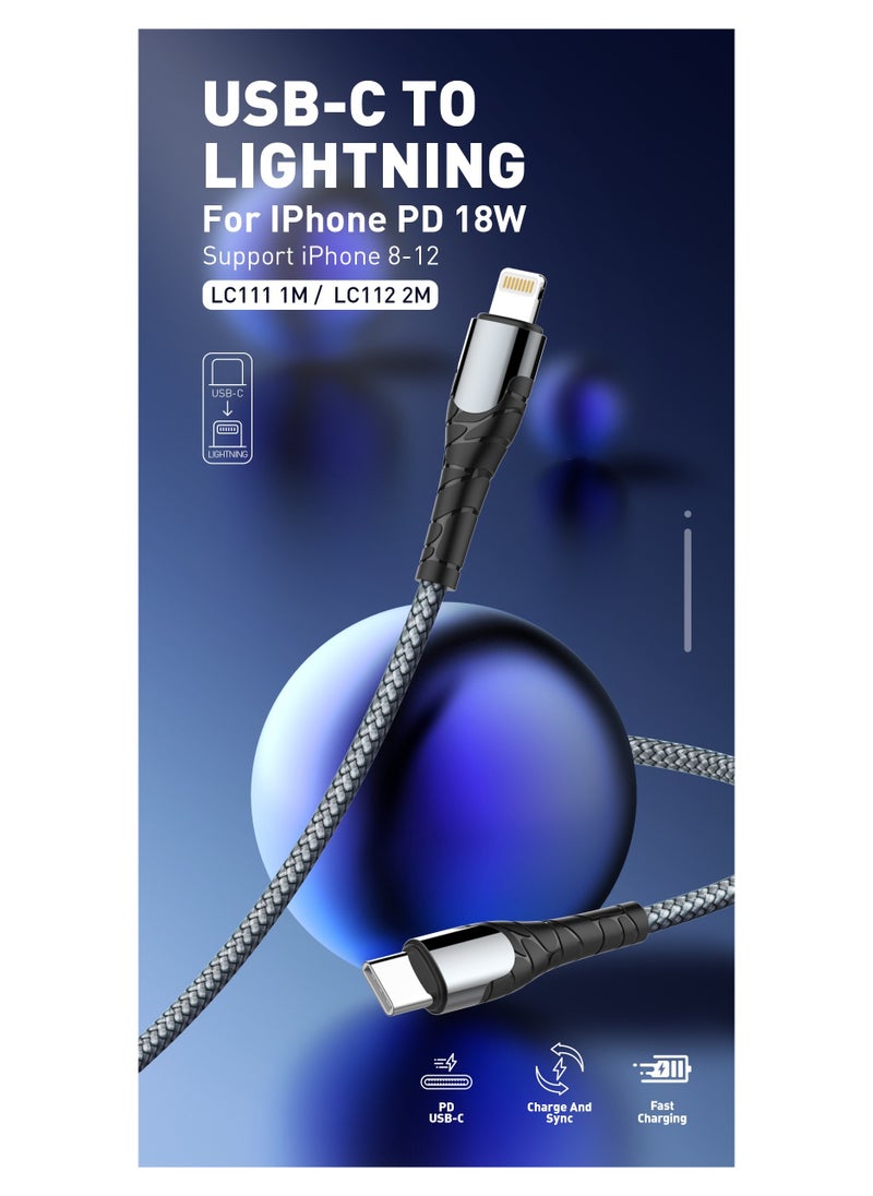glassology - 2 Meter USB-C to Lightning Cable [MFi Certified] for Fast Charging Power Delivery PD 30W – Compatible with iPhone 8–16 Series - Image 1
