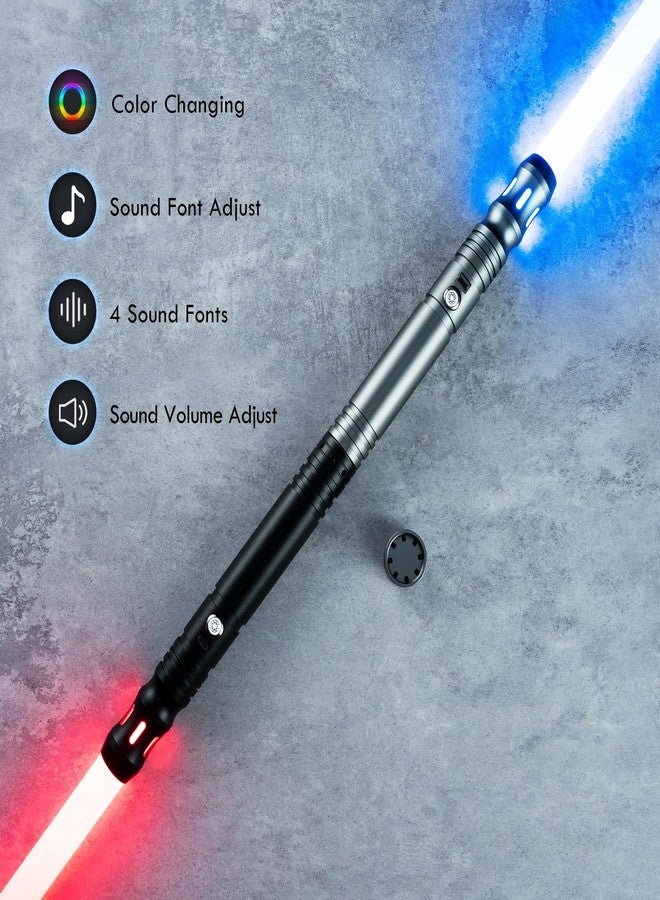 CUSTOM SABER 2 Pack Light Saber 4 Sound Fonts, Smooth Swing Light Saber, 12 Colors Changing with Volume Adjustable, Support Heavy Dueling Light Sabers for Gift Pretend Play Tools - Image 4