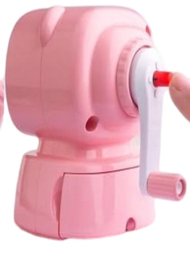 Funspark Pencil Sharpener, Cartoon Animal Manual Adjustable Pencil Sharpener with Crank and Container for Children's Office School Classroom Stationery Gift for Kids (Cute Cartoon Sharpener) - Image 2