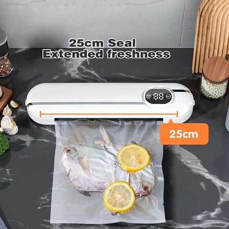 HEBEZON Vacuum Sealer Kitchen Packaging Machine Household Food Film Sealer Vacuum Packer Keep Food Fresh With 10pcs Storage Bags Home Automatic Packing Sealing Machine - Image 5