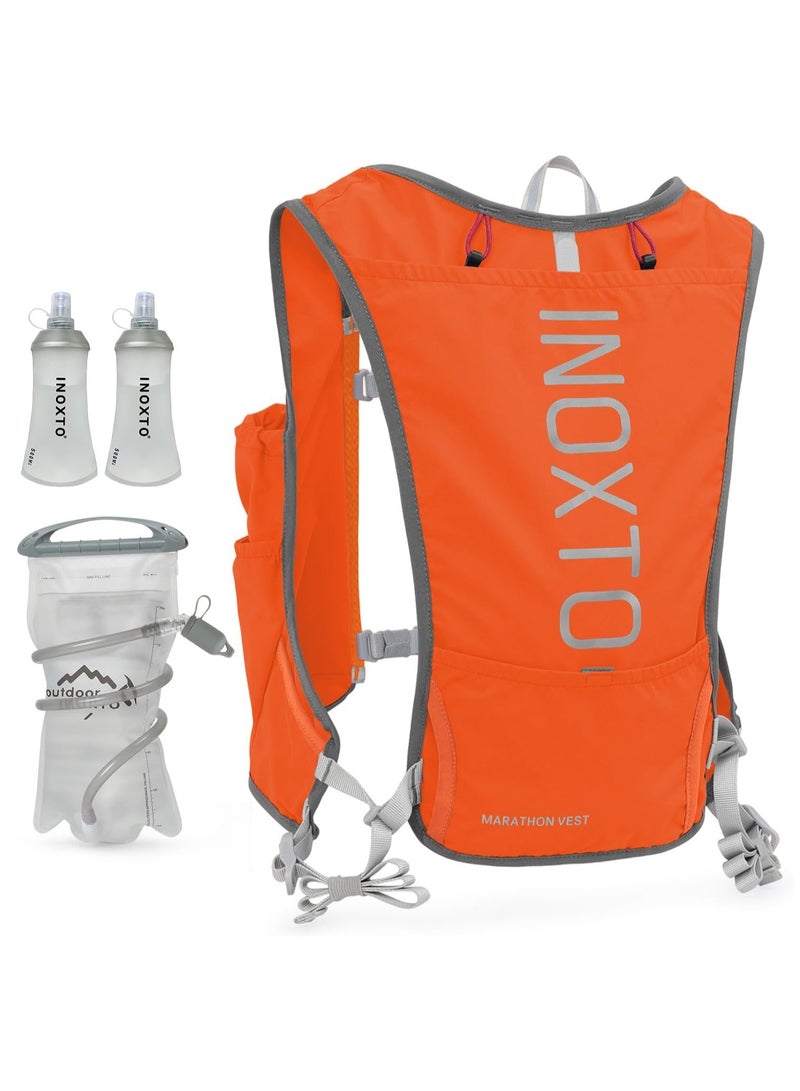 إينوكستو حقيبة ظهر INOXTO لترطيب الجري، حقيبة خفيفة الوزن معزولة مع حقيبة مياه سعة 1.5 لتر، حقيبة ظهر للمشي لمسافات طويلة والجري وركوب الدراجات وسباقات الماراثون للنساء والرجال - Image 1