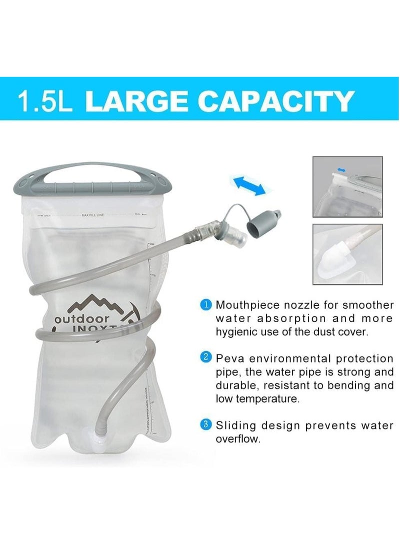 إينوكستو حقيبة ظهر INOXTO لترطيب الجري، حقيبة خفيفة الوزن معزولة مع حقيبة مياه سعة 1.5 لتر، حقيبة ظهر للمشي لمسافات طويلة والجري وركوب الدراجات وسباقات الماراثون للنساء والرجال - Image 4